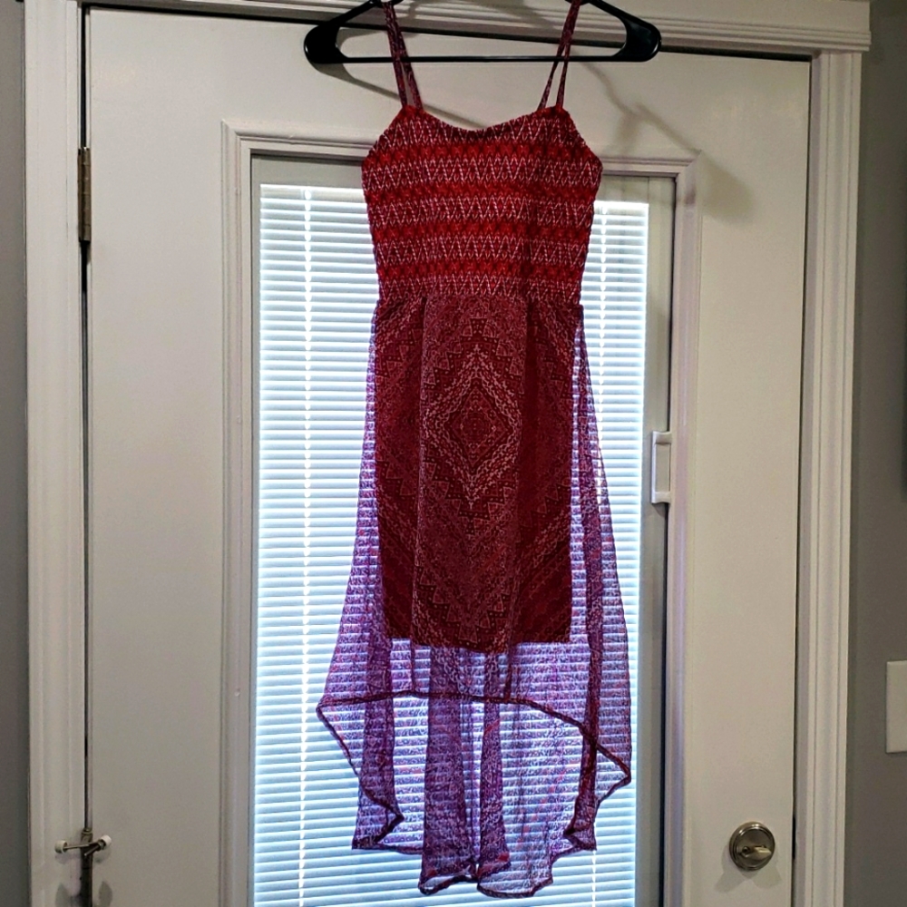 Youth Jessica Simpson red and purple dress medium